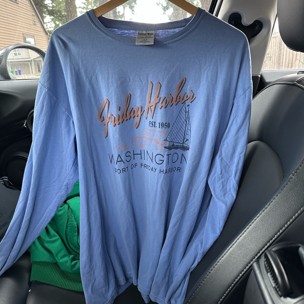 Friday Harbor Long Sleeve Tee - Light Blue